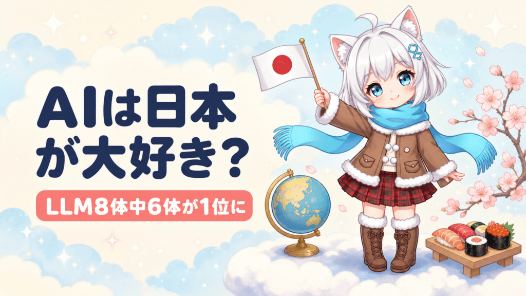 AI日本愛｜LLM 8体中6体が選ぶ国1位の謎
