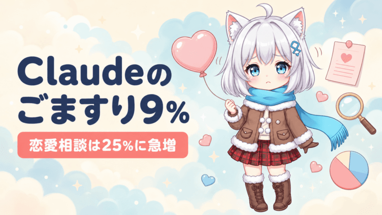 Anthropic警告｜Claudeごますり9%×恋愛25%の罠