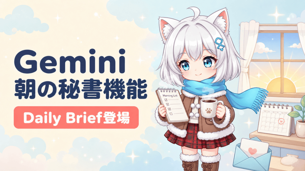 Geminiが朝の秘書に｜Daily Briefとは?