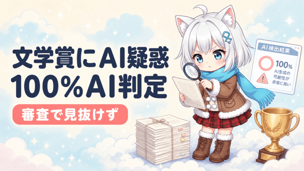 文学賞の受賞作にAI疑惑｜審査で見抜けなかった理由
