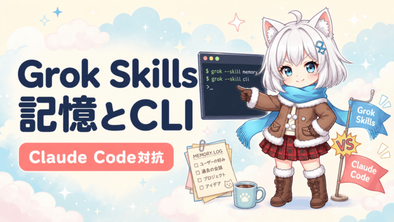 Grok Skills登場｜会話を跨ぐ記憶とClaude対抗CLIの中身