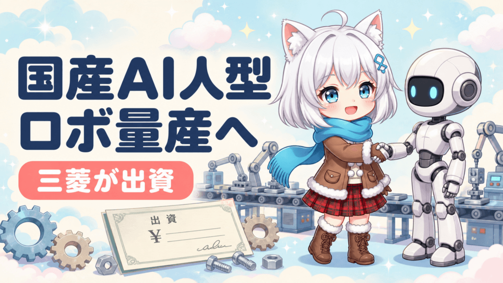 日本初の国産AIヒューマノイド量産｜三菱が出資した正体
