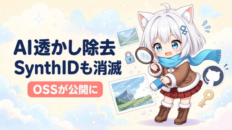 AI透かし除去OSS「Remove-AI-Watermarks」登場｜SynthIDも消える衝撃