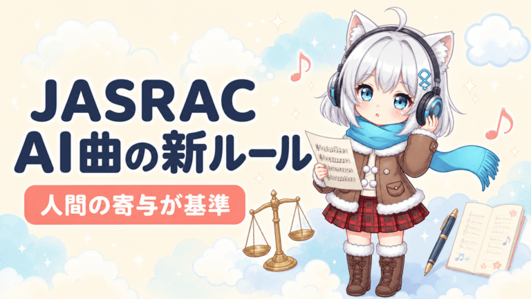JASRAC新ルール｜AI作曲・人間作詞の曲は管理対象に