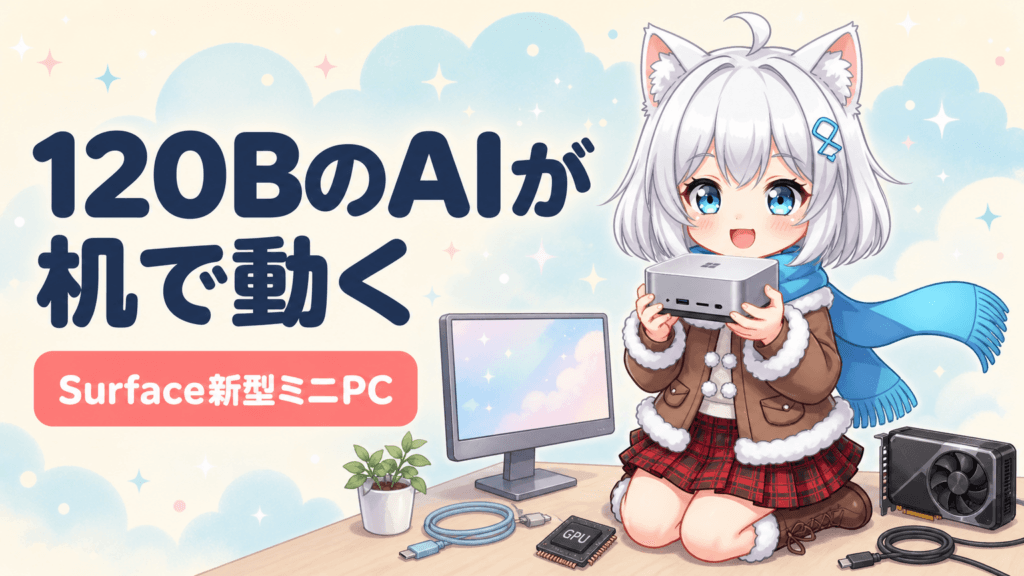 120BのAIが机で動く｜Surface新型ミニPC