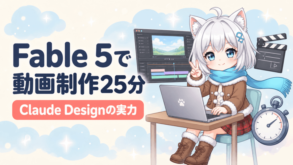 Fable 5で動画制作｜25分の実力と意外な弱点