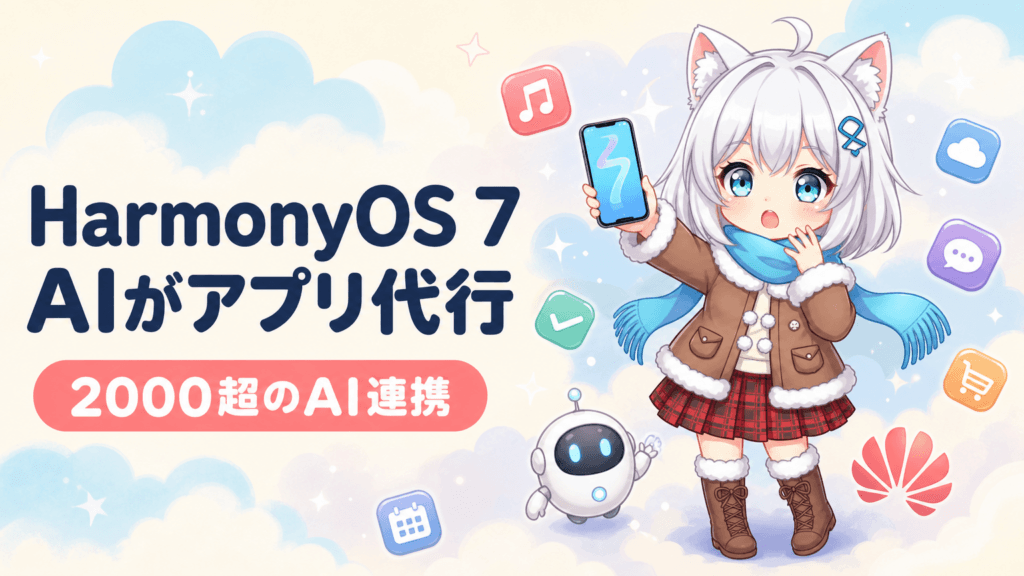 HarmonyOS 7発表｜2000のAIがアプリを代行
