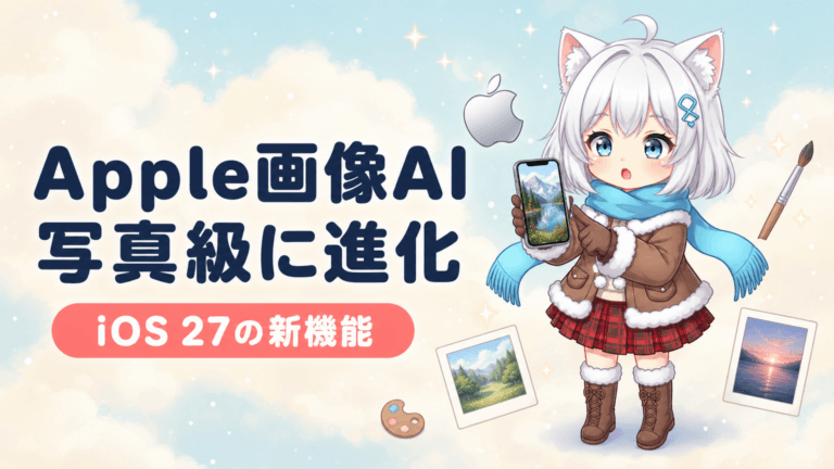 Apple画像生成AIが写真級に｜iOS 27新機能6選