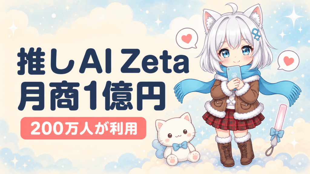 月商1億円『推しAI』Zetaの正体と危うさ