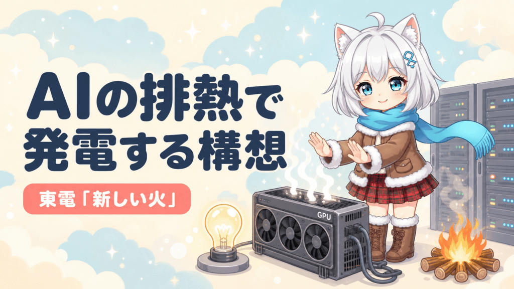 AIの排熱で発電？東電「新しい火の発明」構想