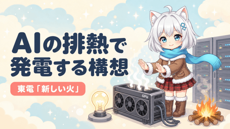 AIの排熱で発電？東電「新しい火の発明」構想