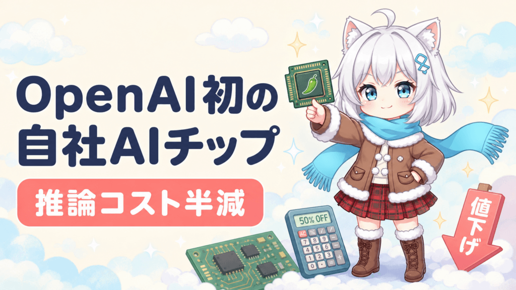 OpenAI初の自社AIチップ｜推論コスト半減の衝撃