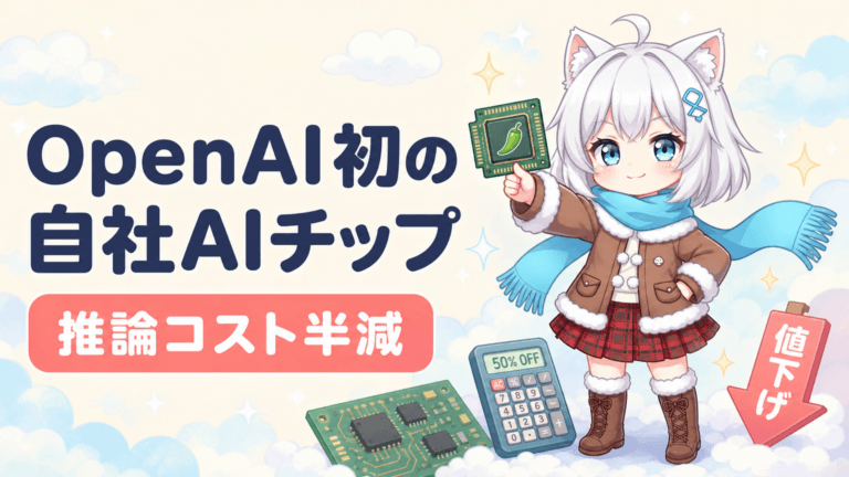 OpenAI初の自社AIチップ｜推論コスト半減の衝撃