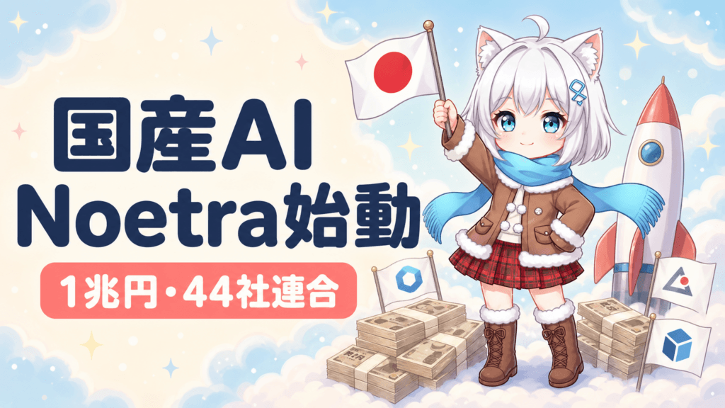 国産AI「Noetra」始動｜1兆円投入の正体