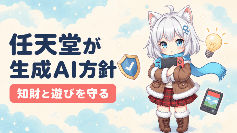 任天堂が生成AI方針を初表明｜守る知財と遊び