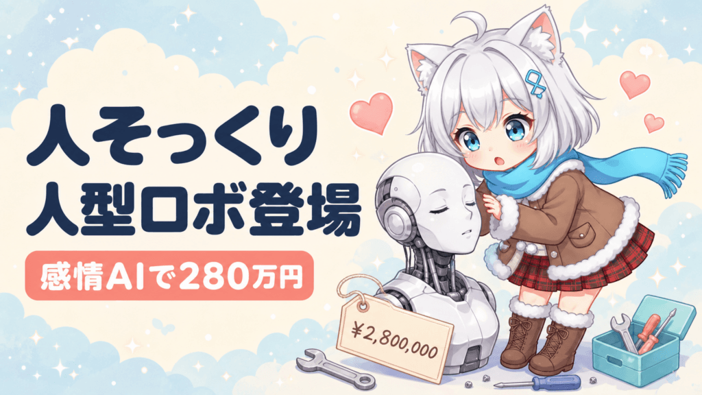 皮膚も声もそっくり｜人型ロボが280万円で登場