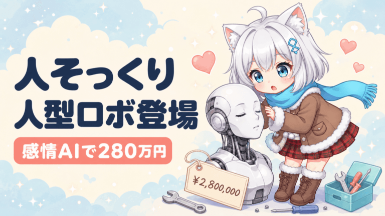 皮膚も声もそっくり｜人型ロボが280万円で登場