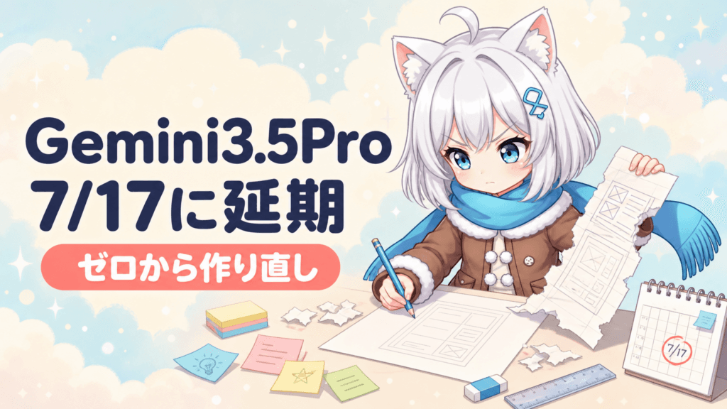 Gemini 3.5 Pro延期｜7月17日に何が変わる？