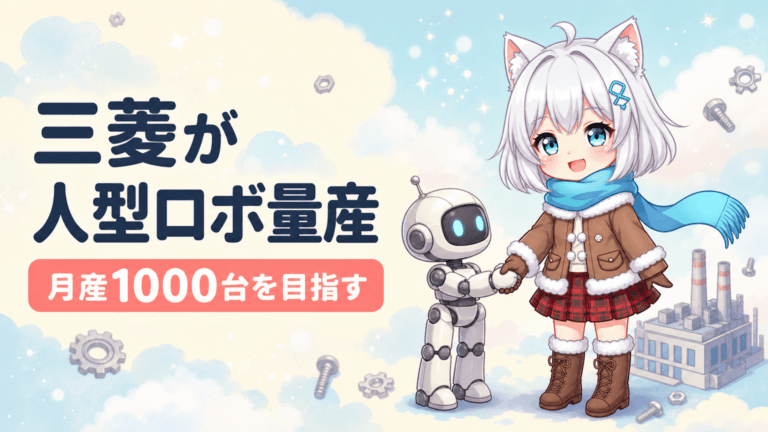 三菱が国産人型ロボ量産へ｜月1000台の狙い