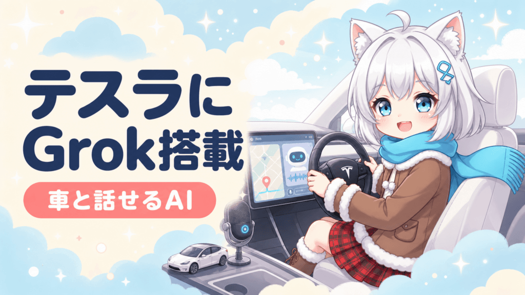 テスラにGrok搭載｜車で話すAIは無料？何ができる？