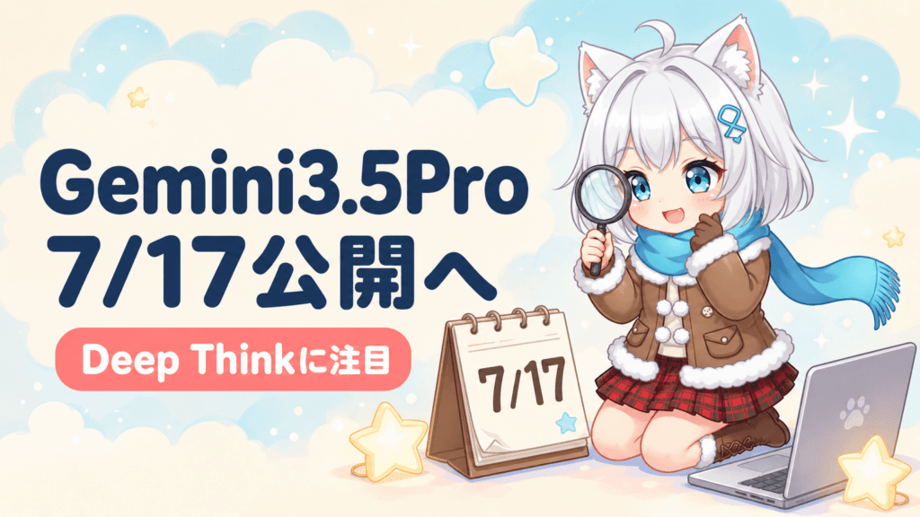 Gemini 3.5 Pro 7/17公開へ｜米中AI決戦の日