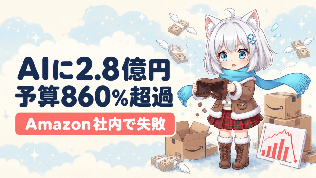 AIに2.8億円溶かす｜Amazonが予算860%超過