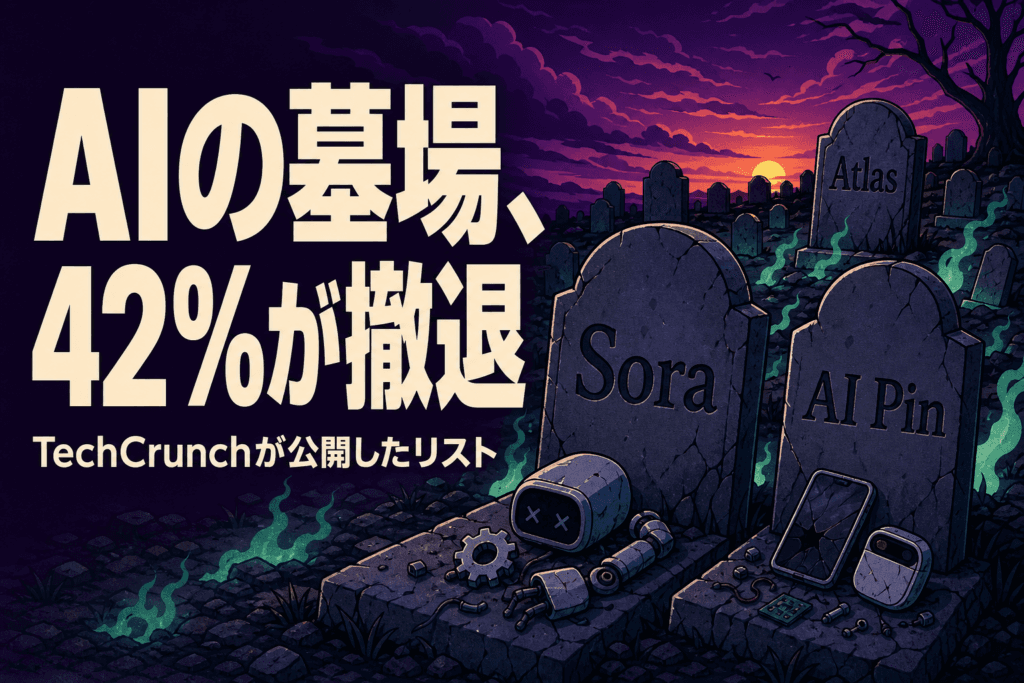 AIの墓場 42%が撤退 TechCrunchが公開したリスト