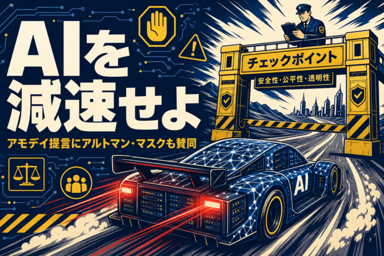 AIを減速せよ アモデイ提言にアルトマン・マスクも賛同