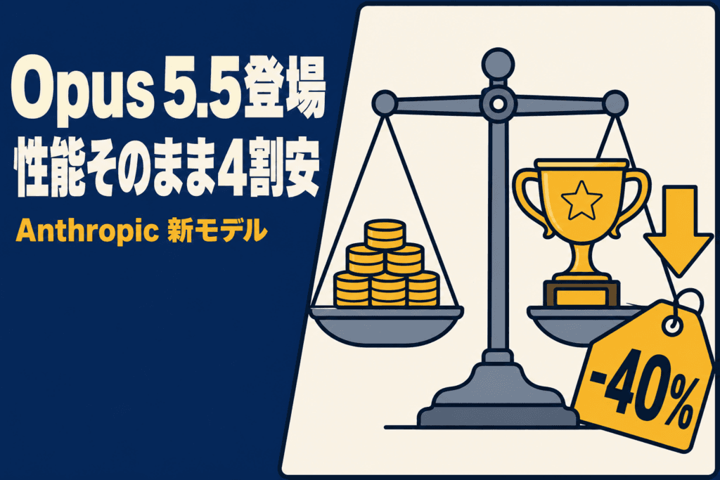 Claude Opus 5.5登場｜Fable級の性能で費用4割減
