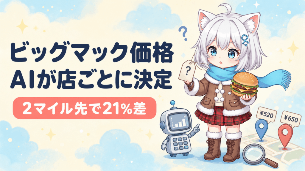 ビッグマック価格はAIが決める？店ごと21%差の仕組み