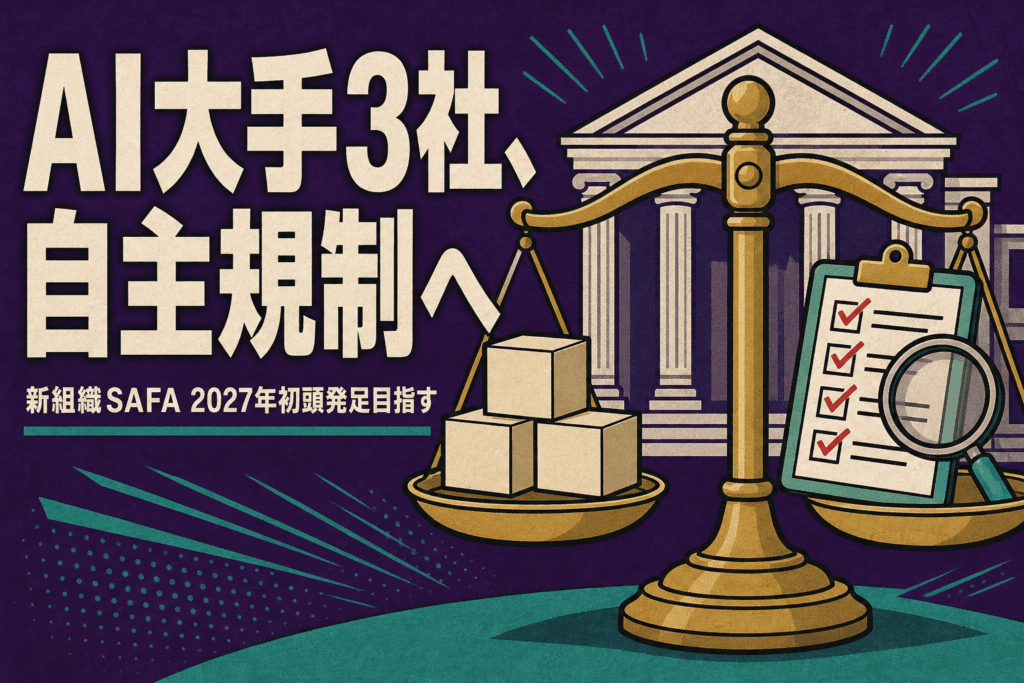 AI大手3社が安全基準団体SAFA設立へ｜カルテル批判も