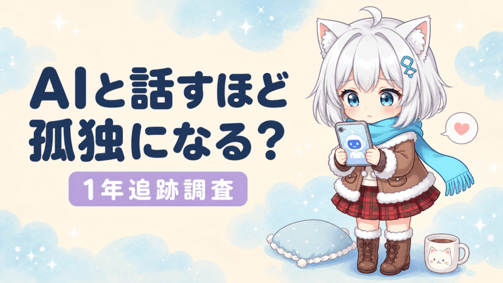 AIキャラチャットを1年追跡｜深い利用と幸福度の低下