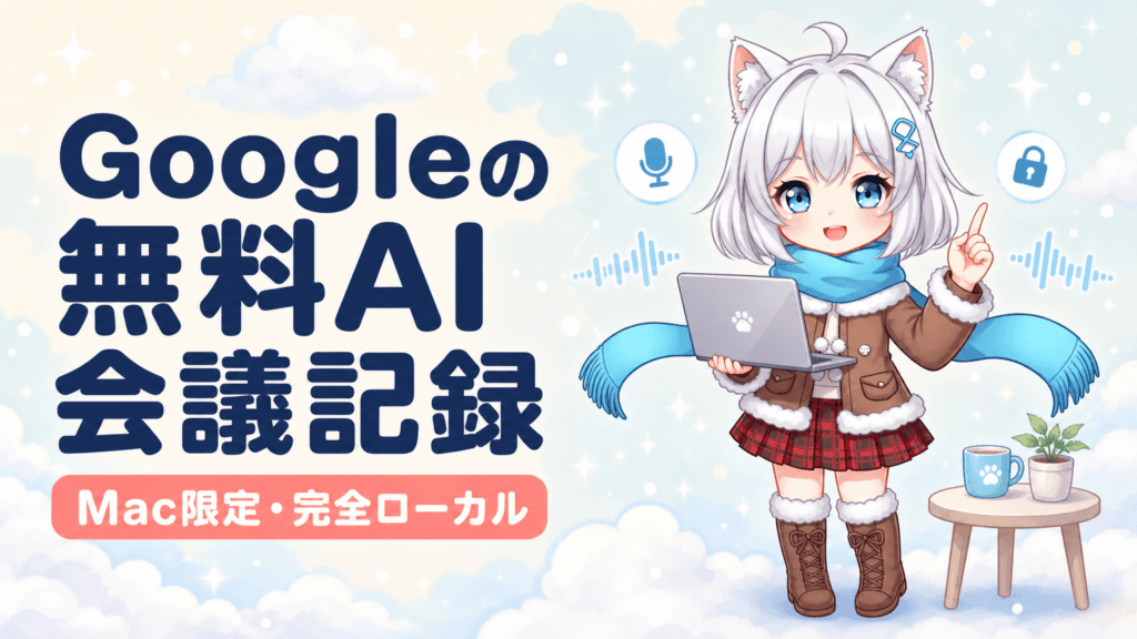 Googleが無料のAI会議記録アプリ「Google AI Edge Foresight」を発表。Mac上で完全オンデバイス処理により、プライバシーを守りながら会議を自動で書き起こし。