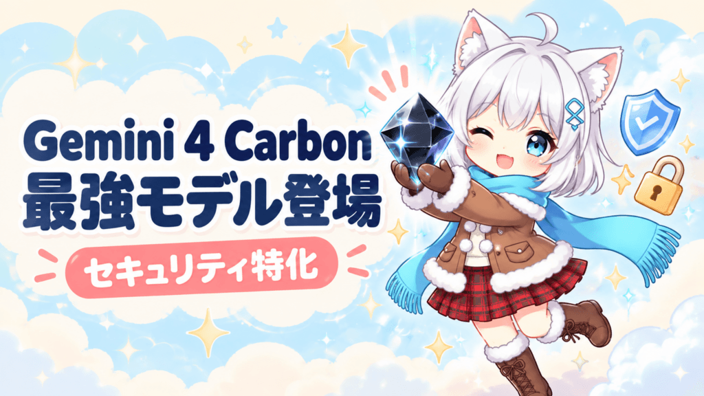 Gemini 4 Carbon発表｜セキュリティに強い最強モデルの数字と提供方法