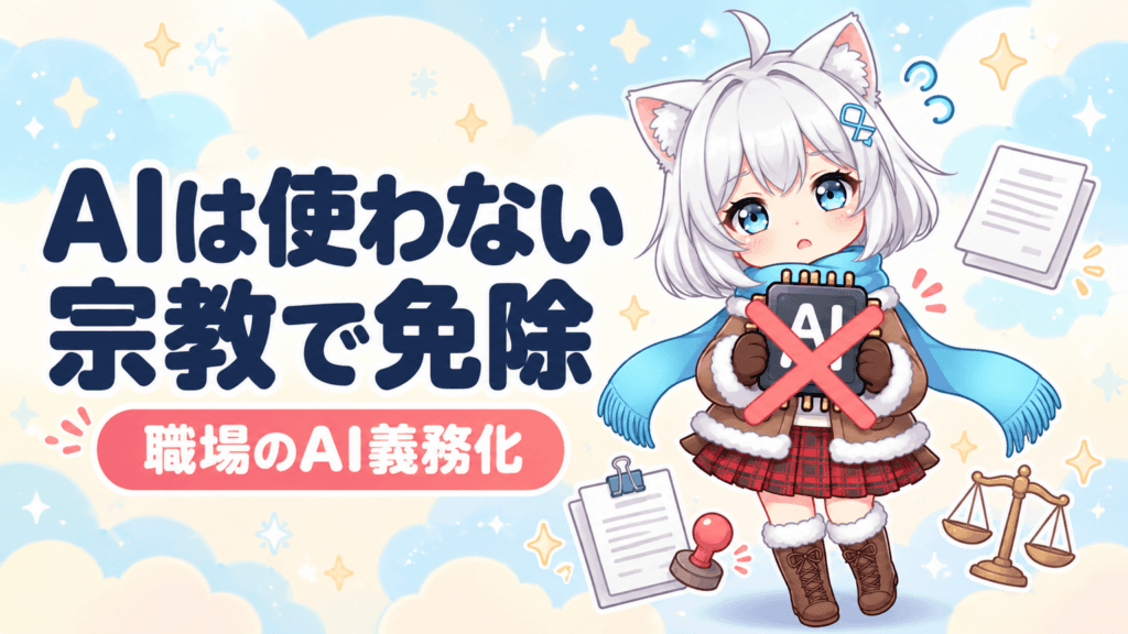 AI利用を宗教的理由で免除された職員