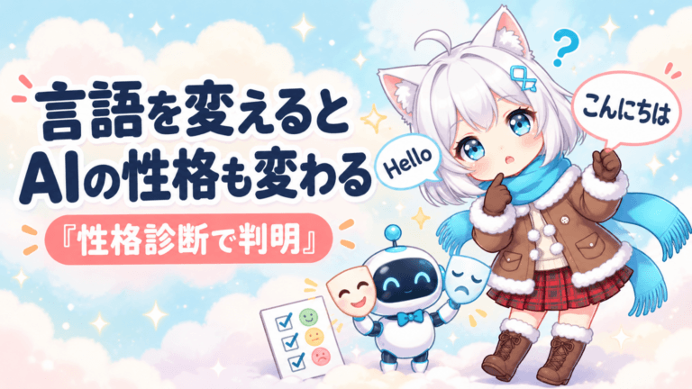 AIに性格診断をやらせると言語で結果が変わる