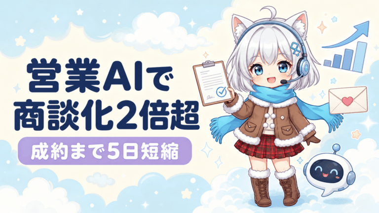 営業AIで商談化2倍超、成約まで5日短縮