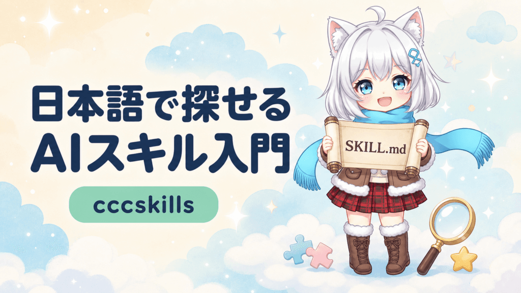 Agent Skills入門｜日本語で探せるcccskills