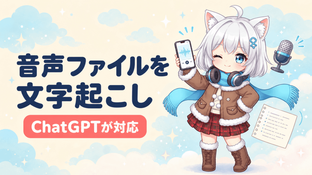 ChatGPTが音声ファイルに対応｜文字起こしと要約が可能に