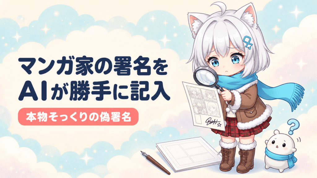 ChatGPTがマンガ家の署名を偽造？15人超が被害