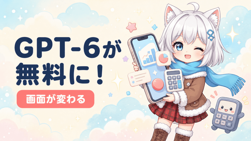 GPT-6が無料に｜画面が変わる新機能を解説