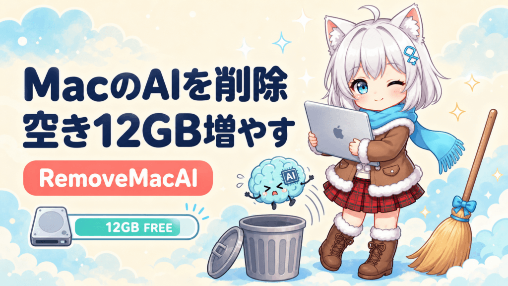 macOS 27のAIを削除｜空き容量12GB増やす新ツール