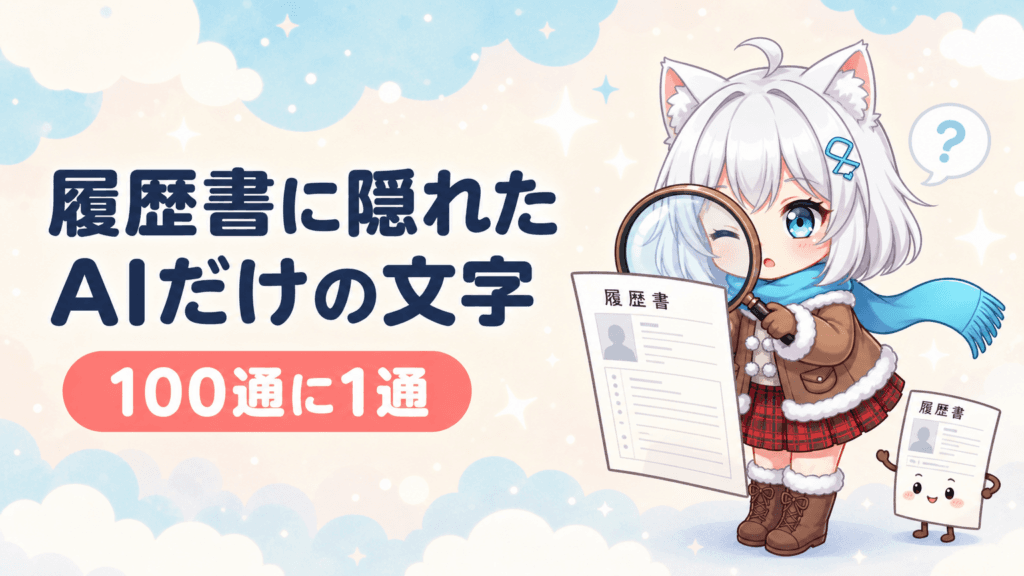 履歴書100通に1通「AI専用の隠し文字」の手口