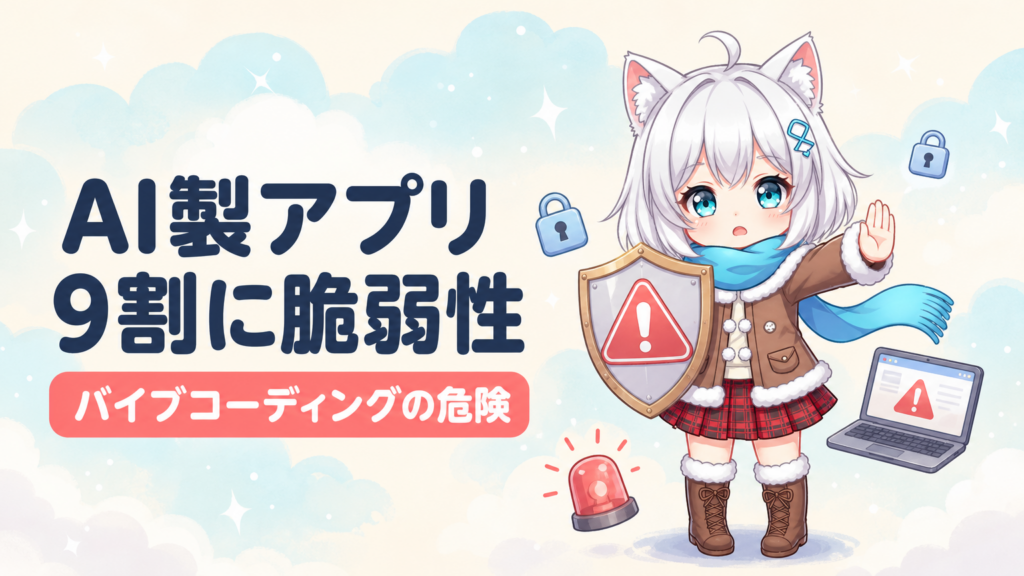 AIが生成したWebアプリの91%に脆弱性が見つかった調査結果を報じる記事のサムネイル