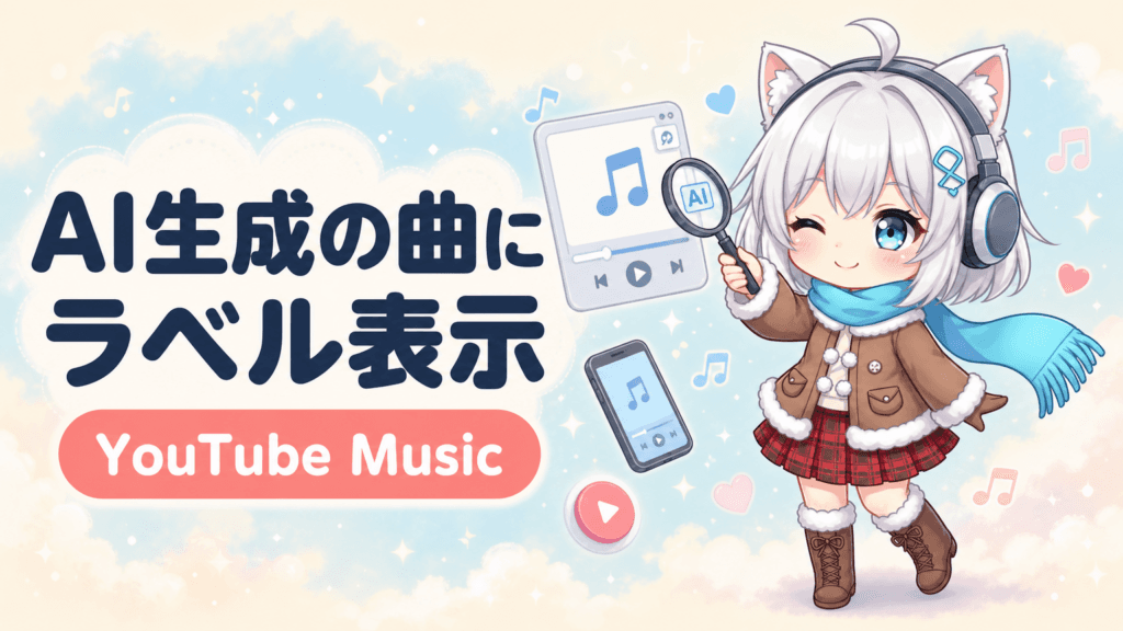 YouTube MusicがAI生成曲にラベル表示｜見分け方を解説