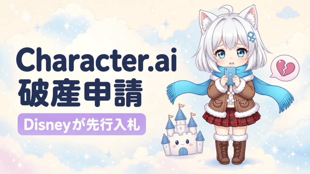 Character.ai破産申請|Disneyが2000万ドルで先行入札