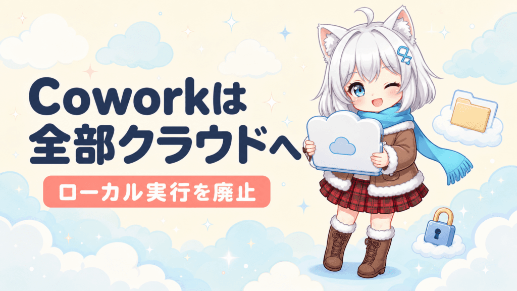 Coworkのローカル実行が廃止|全部クラウドへ