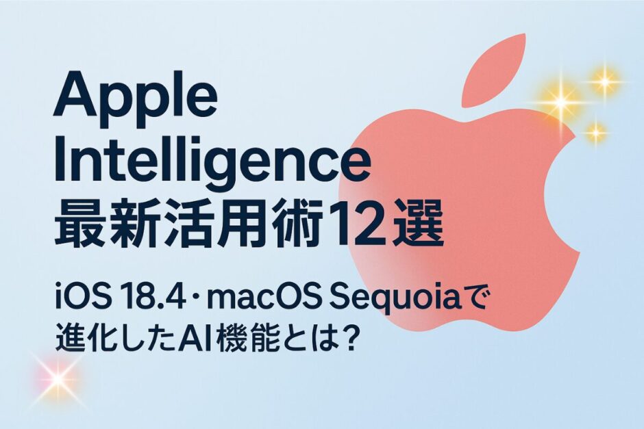 Apple Intelligence最新活用術12選｜iOS 18.4・macOS Sequoiaで進化したAI機能とは？