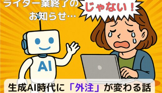 ライター業終了のお知らせ…じゃない！生成AI時代に「外注」が変わる話