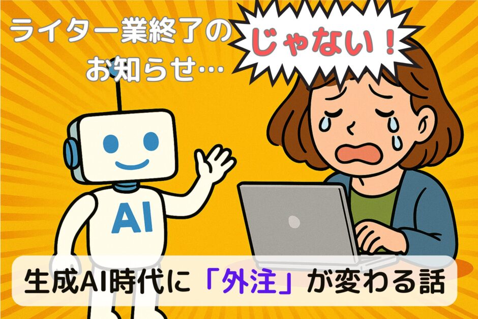 ライター業終了のお知らせ…じゃない！生成AI時代に「外注」が変わる話